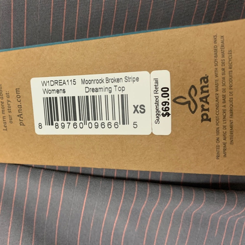 NWT Prana Moon Rock Broken Stripe Dreaming Tank - Picture 7 of 7